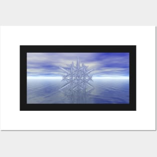 Fractal Snowflake - Sky and Sea Posters and Art